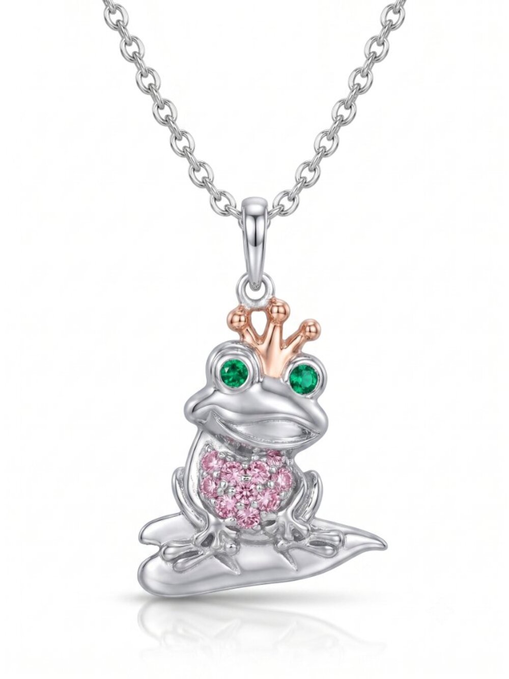 Frog Prince Heart Necklace,  Charmed Aroma Fairy Tale Collection